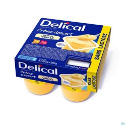 Delical Creme Dessert Hp-hc S/lact.vanil 4x125g Nf