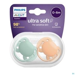 Philips Avent Fopspeen Soft Cognac Green +0m