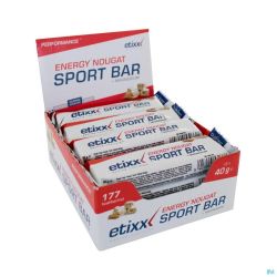 Etixx Energy Sport Bar Nougat 12X40G