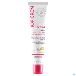 Topicrem Hydra+ Cr Teintee Eclat Claire 40ml Nf