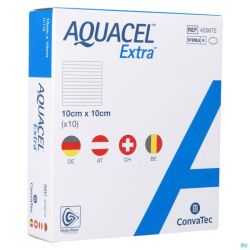 Aquacel Extra Verb Hydrofiber+versterk. 10x10cm 10