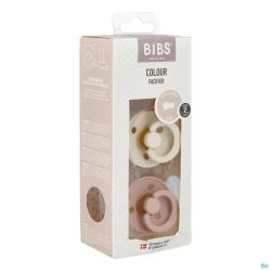 Bibs 2 Fopspeen Duo Ivory&blush