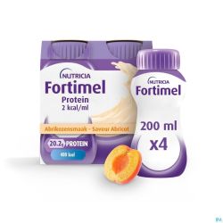 Fortimel Protein 2kcal Abrikoos 4x200ml