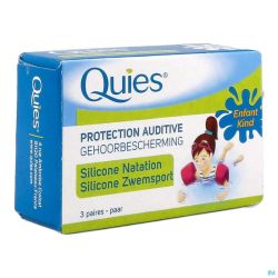 Quies Protection Auditive Natation Enf Sil.3Paires