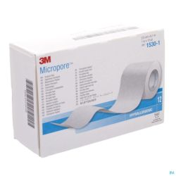 Micropore 3m Hechtpleister 25mmx9,14m Rol 12 1530