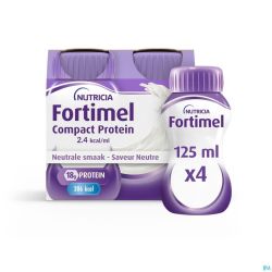 Fortimel Compact Protein 2.4kcal Neutraal 4x125ml