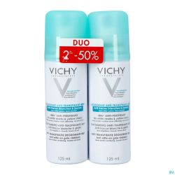 VICHY DEO A/TRACE AEROSOL 48H DUO 2X125ML