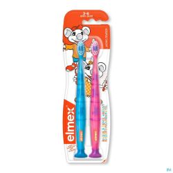 Elmex Brosse Dents Enfant 3-6A Souple Duopack