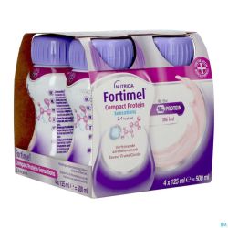 Fortimel Compact Protein Fraise Givree 4x125ml
