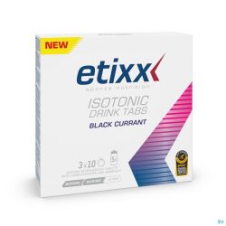 Etixx Isotonic Blackcurrant Bruistabl 3x10