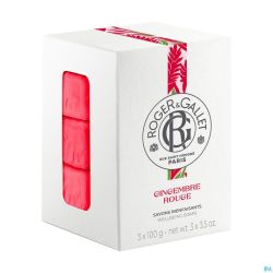ROGER&GALLET GINGEMBRE ROUGE BOITE 3 SAVONS 100G