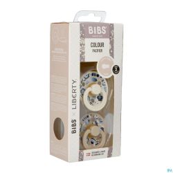 Bibs 2 Sucette Duo Liberty Garden Bobo Ivory 2
