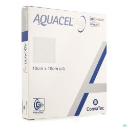 Aquacel Ag Verb Hydrofiber Ster 10x10cm 3 403707