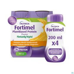 Fortimel Plantbased Pr.2kcal Pom./wor./gem.4x200ml