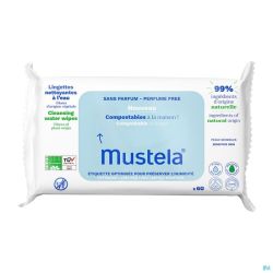 Mustela Reinigende Doekjes Water Z/parfum 60