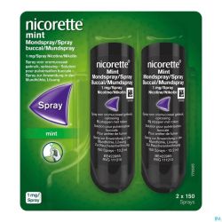 Nicorette Mint Spray Buccal 2X150 Sprays 1Mg/Spray