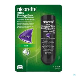 Nicorette Mint Spray Buccal 1X150 Sprays 1Mg/Spr.