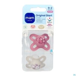 Mam Original Start Fopspeen Silic.pure 0-2m Pink 2