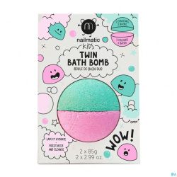 Nailmatic Kids Duo Bruisbal Rose&groen 2x85g