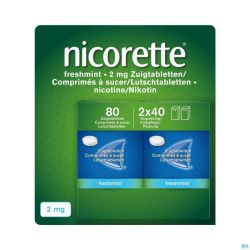 Nicorette Freshmint 2mg Zuigtabl Z/suiker 80 Nf