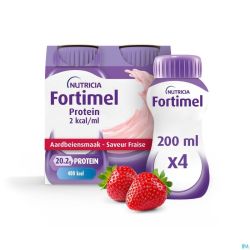 Fortimel Protein 2kcal Aardbei 4x200ml