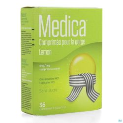 Medica Comprimes Gorge Lemon Comp A Sucer 36