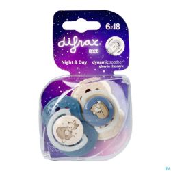 Difrax Dynamic Fopspeen Day&night Assorti 6-18m 2