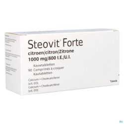 Steovit Forte Citron 1000mg/800ui Comp Croq 90 Pip