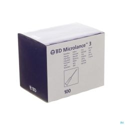 Bd Microlance 3 Aig.30g 1/2 Rb 0,3x13mm Jaune 100