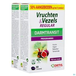 Ortis Fruits & Fibres Regular Comp 2x30 2e -50%