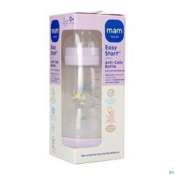 Mam Zuigfles Easy Start A/colic Matt Lila 260ml
