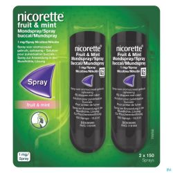 Nicorette Fruit & Mint 1 Mg Spray Dos 2X150