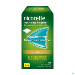 Nicorette Fruit Gomme Mach 105X4Mg