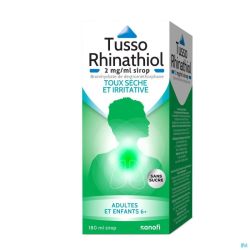 Tusso Rhinathiol 2mg/ml Sirop Ad S/sucre 180ml