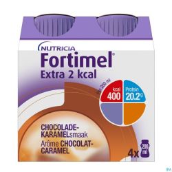 Fortimel Extra 2kcal Chocolade Karamel 4x200ml