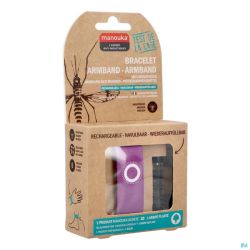 Manouka Armband Uni Paars