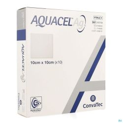 Aquacel Ag Verb Hydrofiber Ster 10x10cm 10 403708