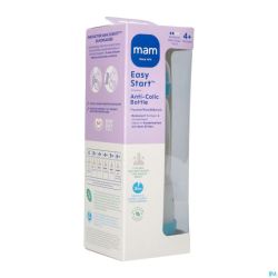 Mam Easy Start A/colic Zuigfl.pure Matt Blauw320ml