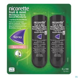 Nicorette Fruit & Mint 1 Mg Spray Dos 2X150