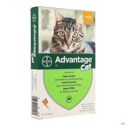 Advantage 40 Chats <4Kg 4X0,4Ml