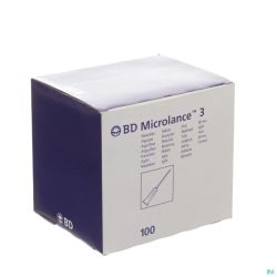 Bd microlance 3 aig. 22g 2 rb 0,7x50mm noir 100
