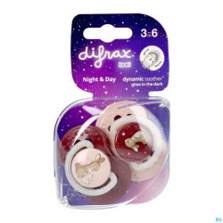 Difrax Dynamic Fopspeen Day&night Assorti 3-6m 2