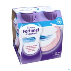 Fortimel 1.5kcal Aardbei 4x200ml