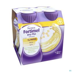 Fortimel Jucy Plus Peer Vlierbloes. 4x200ml 185088