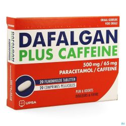Dafalgan Plus Caffeine 500Mg/65Mg Comp Pell 20