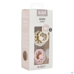 Bibs 2 Fopspeen Boheme Duo Ivory&blossom