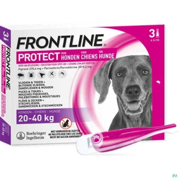 Frontline Protect Spot On Sol Chien 20-40Kg Pipet3