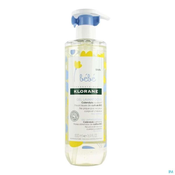 Klorane Bb Zacht Reinigingsgel 500ml