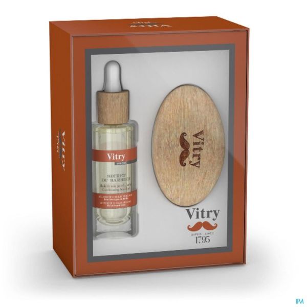 Vitry Coffret Huile Soin Barbe 30Ml + Brosse Barbe