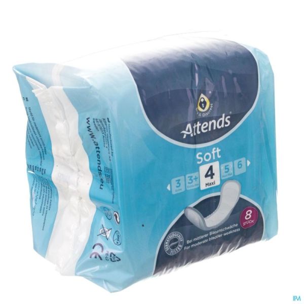 Attends Soft 4 Maxi Couche Anatom. 1x 8